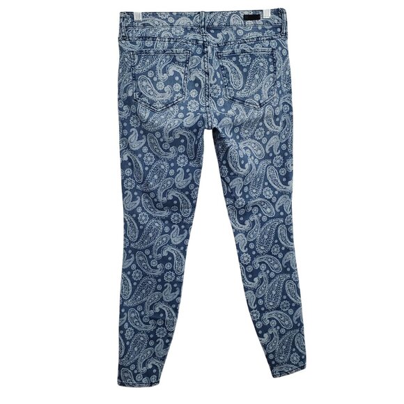 Kut From The Kloth Jeans Eva Boho Paisley Printed Denim Ankle Skinny Festival - Picture 2 of 16